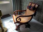 Houten stoel met rieten zitting., Antiek en Kunst, Ophalen