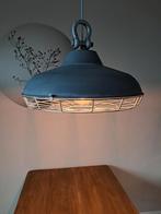 Industriële hanglamp met metalen kooi, Ophalen, Gebruikt, Metaal, Minder dan 50 cm