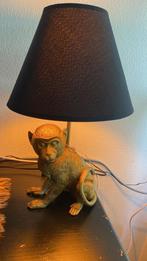 Tafelmodel lamp gouden aap met zwarte kap, Huis en Inrichting, Minder dan 50 cm, Overige materialen, Ophalen of Verzenden, Zo goed als nieuw