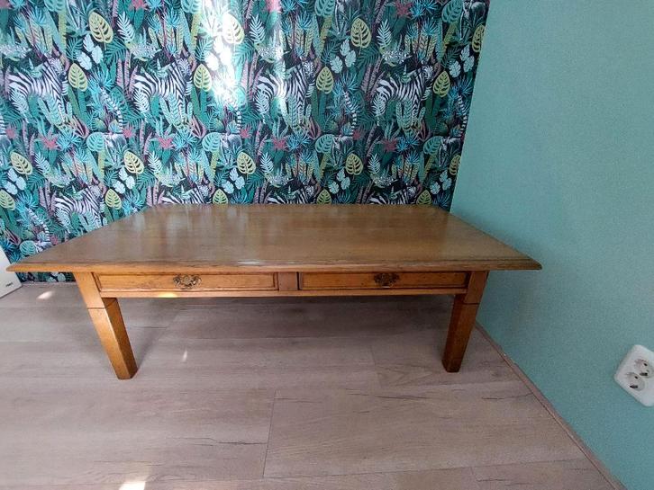 Mooie blank eiken salontafel, Huis en Inrichting, Tafels | Salontafels, Gebruikt, Minder dan 50 cm, 50 tot 100 cm, 100 tot 150 cm