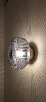 Lampen 2 stuks - glas / metaal, Huis en Inrichting, Lampen | Hanglampen, Ophalen, Zo goed als nieuw, Glas, Minder dan 50 cm