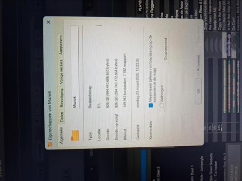 Extern Harde Schijf 2Tb met 926 gb muziek erop, Computers en Software, Harde schijven, Zo goed als nieuw, Laptop, Extern, HDD