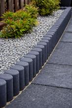 Mini Rondobandpalissade 6x40x50 cm Zwart Restpartij, Tuin en Terras, Bielzen en Borders, Nieuw, Ophalen of Verzenden, Minder dan 25 cm