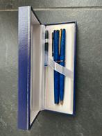 Waterman vulpen en balpen blauw in cassette, Verzamelen, Pennenverzamelingen, Ophalen of Verzenden, Nieuw, Vulpen, Waterman