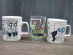 KUIFJE VERZAMELEN 2 MOKKEN, 1 GLAS, Verzamelen, Ophalen of Verzenden, Kuifje, Zo goed als nieuw, Gebruiksvoorwerp