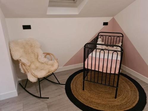 Polini Vintage Ledikant 120x60 metaal zwart, Kinderen en Baby's, Kinderkamer | Bedden, Gebruikt, Minder dan 140 cm, Minder dan 70 cm