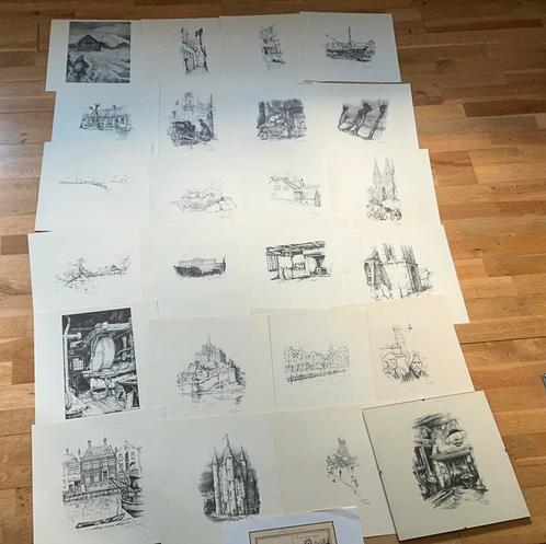 tekeningen van Anton Pieck, uitgebracht in 1991., Antiek en Kunst, Kunst | Tekeningen en Foto's, Ophalen of Verzenden