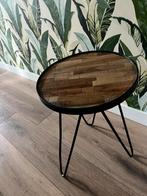 Woood bijzettafel sidetable plantentafel tafeltje 40x40x, Huis en Inrichting, Tafels | Bijzettafels, Ophalen, Minder dan 45 cm