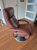 Hukla CR16 STA OP Stoel - Torro Cognac Leer, Ophalen, Gebruikt, 75 tot 100 cm, Modern