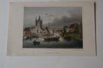 ZIERIKZEE Staalgravure 1858 J. L. Terwen Mooie Kwaliteit G63, Antiek en Kunst, Verzenden