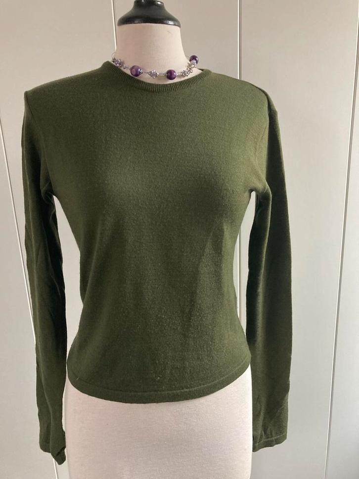 Agnes B trui met “ duimpje”, Kleding | Dames, Truien en Vesten, Zo goed als nieuw, Maat 38/40 (M), Groen, Ophalen of Verzenden