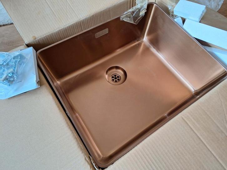 Koperen spoelbak keuken, Huis en Inrichting, Keuken | Keukenelementen, Nieuw, Minder dan 100 cm, Minder dan 50 cm, 25 tot 50 cm