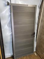 90x180cm Composiet schutting poort deur antraciet compleet, Ophalen, Kunststof, 1 tot 2 meter, Minder dan 3 meter