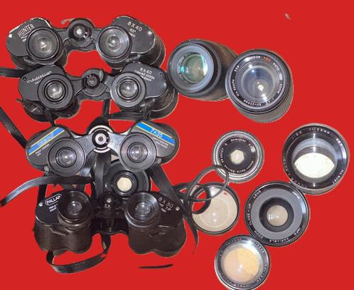 Partijtje verrekijkers en lenzen , objectieven  Collimatie, Audio, Tv en Foto, Optische apparatuur | Verrekijkers, Gebruikt, Overige typen