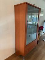 Gratis vitrinekast met glazen deuren en lades, Ophalen, Gebruikt, 50 tot 100 cm, Glas