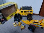 Nikko RC Hummer truck en Nikko RC Falcon bestuurbare boot, Ophalen, Gebruikt, Elektro, Auto offroad