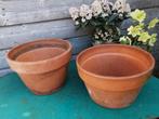 Terracotta bloempot Italiaanse wijd lage 31+30w pst Miekje's, Tuin en Terras, Bloempotten, ., Rond, Ophalen of Verzenden, Zo goed als nieuw