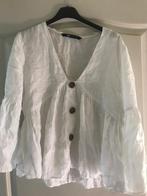Mooie witte blouse, linnen, Kleding | Dames, Ophalen of Verzenden, Zo goed als nieuw, Maat 36 (S), Wit