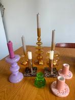 Diverse kandelaars te koop, Antiek en Kunst, Antiek | Kandelaars, Ophalen, Glas