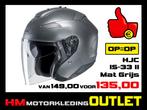 Motorhelm HJC IS-33 II - Mat Grijs - M-58 L-60, Nieuw met kaartje, Jethelm, HJC, Dames