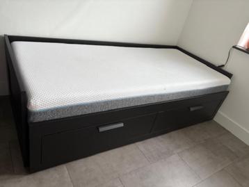 Ikea bed Brimnes kleur zwart zo goed als nieuw beschikbaar voor biedingen