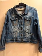 Spijkerjas jeans denim jack borduur fitt jeans 44 xxl zakken, Kleding | Dames, Grote Maten, Verzenden, Zo goed als nieuw, Blauw