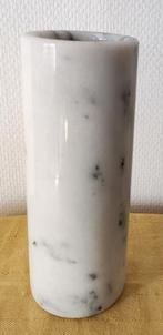 Cilindervaas wit marmer, Overige materialen, Wit, Ophalen of Verzenden, Zo goed als nieuw