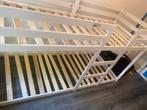 Stapelbed 75x190 cm massief grenenhout wit, Kinderen en Baby's, Kinderkamer | Stapelbedden en Hoogslapers, Ophalen of Verzenden