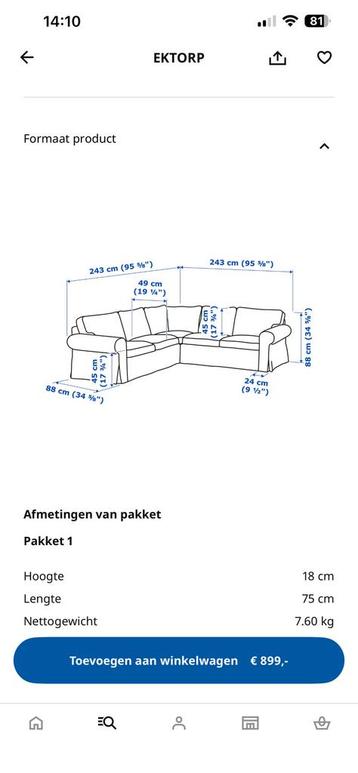 Ikea Ektorp hoekbank - kan nog prima mee! - afbeelding 3