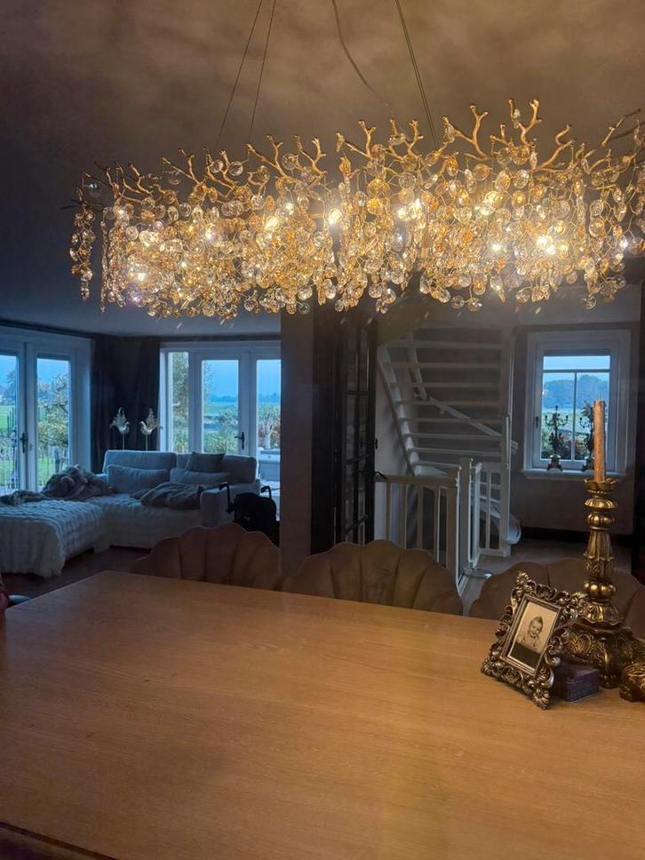 Prachtige design lamp kroonluchter hotel chique woonkamer, Huis en Inrichting, Lampen | Hanglampen, Zo goed als nieuw, 75 cm of meer
