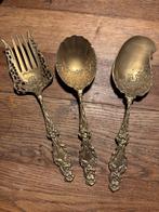 Antieke Messing Lepels en Vork, Ophalen of Verzenden