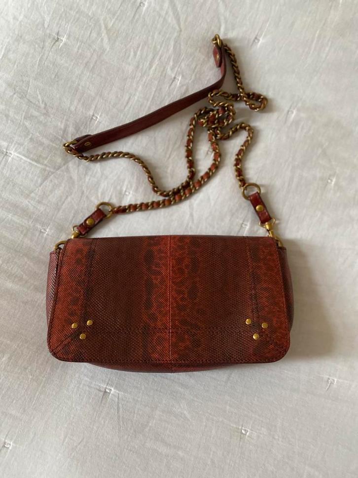 Jérôme Dreyfuss BOB, Sieraden, Tassen en Uiterlijk, Tassen | Damestassen, Zo goed als nieuw, Schoudertasje, Rood, Ophalen of Verzenden