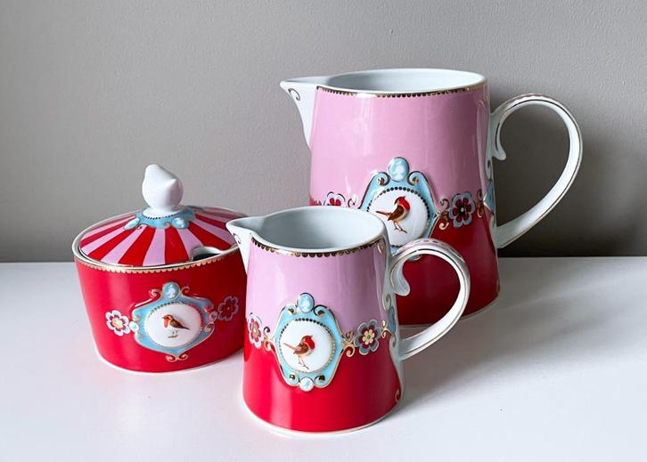 Water/Melkkan, Suikerpot, Roomkannetje, Pip "Love Birds", Huis en Inrichting, Keuken | Servies, Zo goed als nieuw, Overige typen