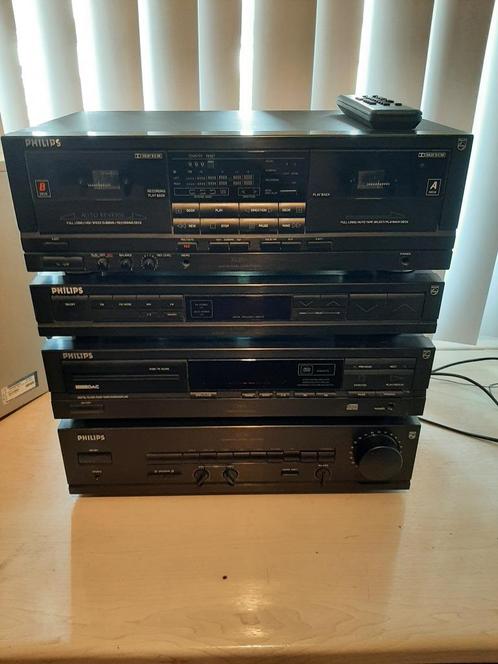 Philips zet mooie staat. alles werkt naar behoren, Audio, Tv en Foto, Stereo-sets, Zo goed als nieuw, Cassettedeck, Cd-speler