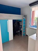 2 hoogslapers met bureau, kast en matras, Huis en Inrichting, Ophalen, Eenpersoons, 90 cm, Hoogslaper
