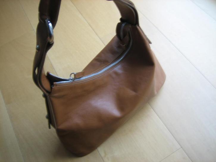 Exclusieve Italiaanse caramel-leren handtas ABRO snazzeys, Sieraden, Tassen en Uiterlijk, Tassen | Damestassen, Nieuw, Handtas