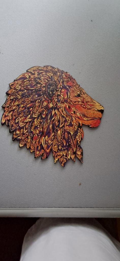 Artefact Houten Puzzel - Leeuw - 176 Stukjes, Hobby en Vrije tijd, Denksport en Puzzels, Zo goed als nieuw, Legpuzzel, Minder dan 500 stukjes