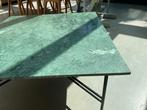 Groene marmeren salontafel Made, Ophalen, 50 tot 100 cm, Vierkant, 50 tot 100 cm