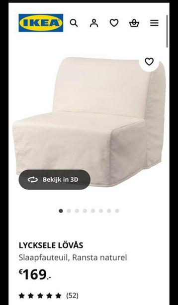 LYCKSELE LÖVÅS Slaapfauteuil, Ransta naturel