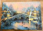 Thomas kinkade puzzel 1000 stukjes winter, Ophalen of Verzenden, 500 t/m 1500 stukjes, Zo goed als nieuw