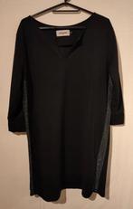 Effen jurk met zilveren glitterrand, Zwart, Maat 46/48 (XL) of groter, Ophalen of Verzenden, Zo goed als nieuw