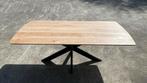 Eettafel - massief eiken - rechthoekig ronde koppen, Ophalen, DN Meubels, Dnhandelsonderneming@gmail.com, Vijf personen of meer
