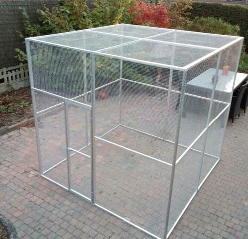 Aluminium voliere met gaasmaat 1.6 x 1.6, Dieren en Toebehoren, Vogels | Hokken en Kooien, Volière, Aluminium, Ophalen