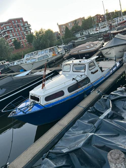 Stalen kruiser boot, Watersport en Boten, Motorboten en Motorjachten, Gebruikt, Staal, Tot 6 meter, Diesel, Binnenboordmotor, Ophalen