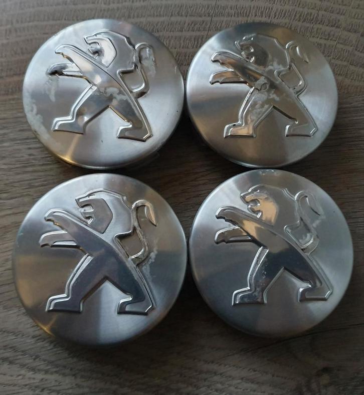 ORIGINELE PEUGEOT NAAFDOPPEN 60MM, Auto diversen, Wieldoppen, Gebruikt, Ophalen