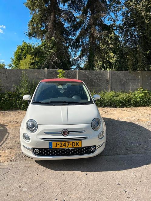 Fiat 500 1.2 2017 Wit/rood dakje, Auto's, Fiat, Particulier, 500C, Airbags, Airconditioning, Alarm, Bluetooth, Centrale vergrendeling