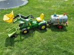 Traptractor Rolly Toys John Deere 6210R, Ophalen, Gebruikt, Overige merken, Met kar of aanhanger