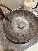 Balmani Still waskom Dark Emperador marmer Ø 38cm, Ophalen of Verzenden, Gebruikt