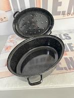 Emaille Braadpan XL 40 x 30 cm braadslede wildbraadpan zwart, Huis en Inrichting, Keuken | Potten en Pannen, Nieuw, Ophalen of Verzenden