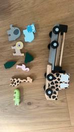 JABADABADO safari jeep met dieren van hout, Kinderen en Baby's, Speelgoed | Houten speelgoed, Ophalen of Verzenden, Gebruikt